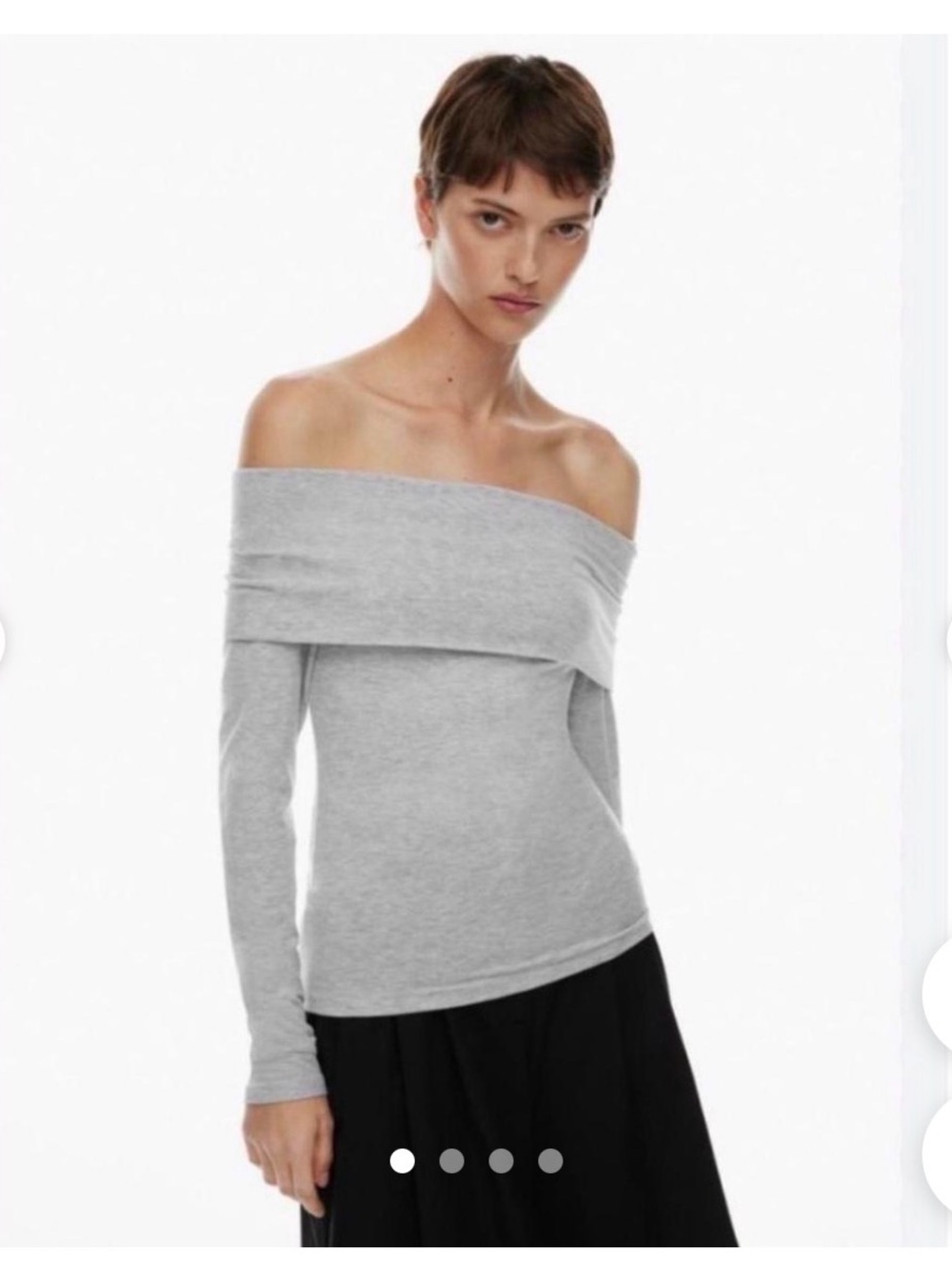 Babaton  light pink  Off-the-Shoulder Foldover top